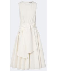 JW Anderson - Cotton Cloque Midi Dress - Lyst