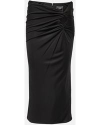 Versace - X Dua Lipa Gathered Jersey Midi Skirt - Lyst