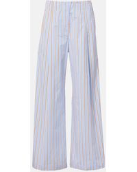 Dries Van Noten - Striped Cotton Wide-Leg Pants - Lyst
