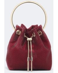 Jimmy Choo - Bon Bon Embellished Mesh Bucket Bag - Lyst