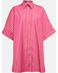 Max Mara - Leisure Anemone Striped Cotton Poplin Shirt - Lyst