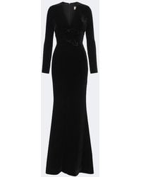 Elie Saab - Bow-Detail Silk-Blend Velvet Gown - Lyst