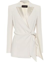 Max Mara Blazer Lambro de crepé - Neutro