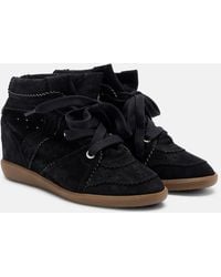 Isabel Marant - Bobby Suede Wedge Sneakers - Lyst