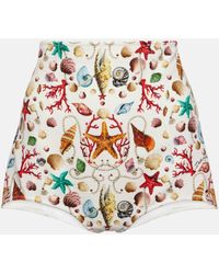 Dolce & Gabbana - Capri Printed High-rise Shorts - Lyst