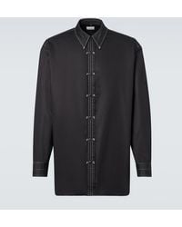Lemaire - Verziertes Hemd Aus Baumwollsatin - Lyst
