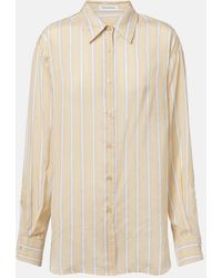 Frankie Shop - Peri Striped Twill Shirt - Lyst