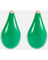 Bottega Veneta Vergoldete Ohrringe Drop aus Sterlingsilber - Grün