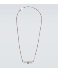 Balenciaga - Colgante de plata con logo - Lyst