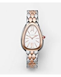 BVLGARI - Uhr Serpenti Seduttori Mit 18Kt Rosegold Und Rubellit - Lyst