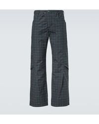 Kiko Kostadinov - Kraner Checked Cotton-Blend Wide-Leg Pants - Lyst