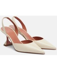 AMINA MUADDI - Holli 70 Leather Slingback Pumps - Lyst