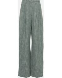 Co. - High-rise Wool-blend Wide-leg Pants - Lyst