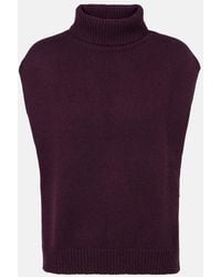Jardin Des Orangers - Turtleneck Wool And Cashmere Sweater Vest - Lyst