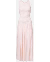 Jil Sander - Shirred Maxi Dress - Lyst