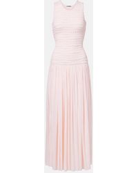 Jil Sander - Shirred Maxi Dress - Lyst