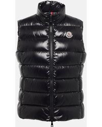 Moncler Ghany Quilted Shiny Vest - Black