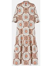 La DoubleJ - Artemis Printed Cotton Poplin Shirt Dress - Lyst