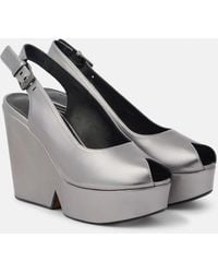 Robert Clergerie - Dylan Leather Wedge Sandals - Lyst