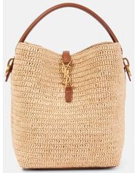 Saint Laurent - Bolso le 37 de rafia - Lyst
