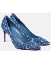 Christian Louboutin - Kate 85 Denim Pumps - Lyst