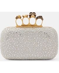 McQueen - Clutch Skull Knuckle Adornado - Lyst