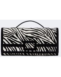 Roger Vivier - Belle Vivier Zebra-Print Calf Hair Clutch - Lyst