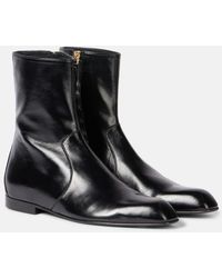 KHAITE - Colt Leather Ankle Boots - Lyst