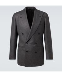 Saman Amel - Double-Breasted Wool Suit Jacket - Lyst