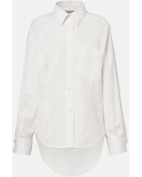 Balenciaga - Asymmetric Cotton And Silk Poplin Shirt - Lyst