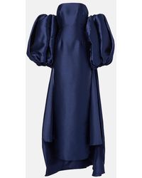 Solace London - Lea Cape Twill Gown - Lyst