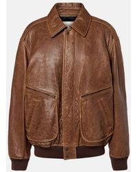 Saint Laurent - Padded Leather Blouson Jacket - Lyst