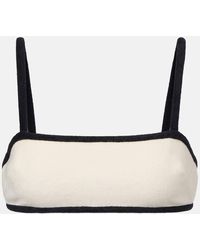 Adriana Degreas - Cotton-Blend Terry Bikini Top - Lyst