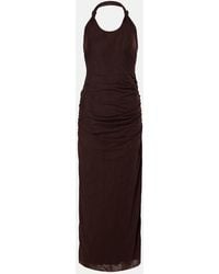 SIR. - Jacques Knot Gathered Semi-Sheer Midi Dress - Lyst