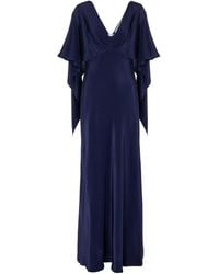 Diane von Furstenberg Robe Alberta aus Seidensatin - Blau