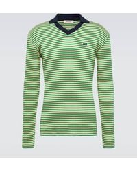 Wales Bonner - Polo Sonic in misto cotone a righe - Lyst