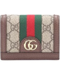 Gucci Ophidia GG Leather Wallet - Brown