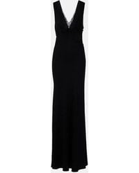 Chloé - Vestido De Fiesta En Jacquard De Seda Y Encaje - Lyst