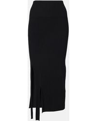 Victoria Beckham - Satin Midi Skirt - Lyst