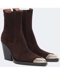 Paris Texas - Dallas Embellished Suede Cowboy Boots - Lyst