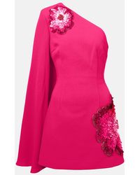 Rebecca Vallance - Layana Caped Embellished Minidress - Lyst