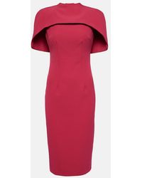 Safiyaa - Caped Midi Dress - Lyst