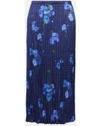 Vince - Poppy Blur Plisse Midi Skirt - Lyst