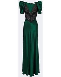 Rodarte - Lace-Trimmed Silk Satin Gown - Lyst