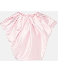 Simone Rocha - Draped Satin Top - Lyst