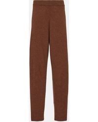 Lemaire - High-rise Straight Wool Pants - Lyst