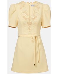Rebecca Vallance - Minikleid Lulu Aus Crepe Mit Spitze - Lyst