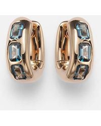 Pomellato - Ohrringe Iconica Aus 18Kt Rosegold Mit London Topas - Lyst
