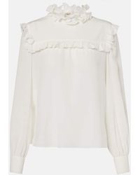 Valentino - Silk Crepe De Chine Shirt - Lyst