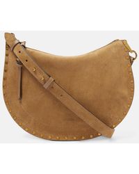 Isabel Marant - Oskan Soft Zipped Suede Shoulder Bag - Lyst